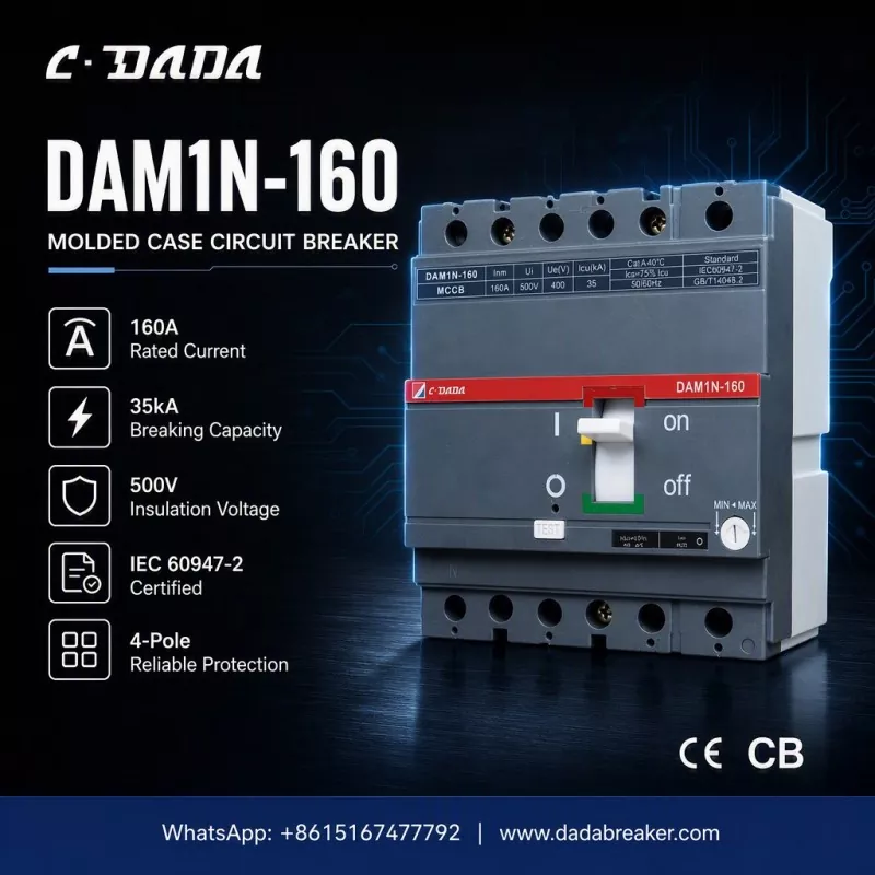 Madaidaicin Kariya don Cibiyoyin Sadarwar Masana'antu: C·DADA DAM1N-160 MCCB